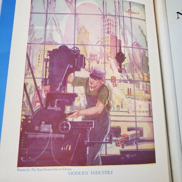 Vintage 1957 Red Book Childrens Human Interest Library Vol 3 Great Industries - Picture 1 of 13